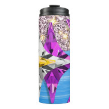 Abstrakter lila geometrischer Kristall-Glitter-Rei