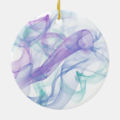 Abstrakter Lila Haze Keramikornament (Hinten)