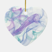 Abstrakter Lila Haze Keramikornament (Hinten)