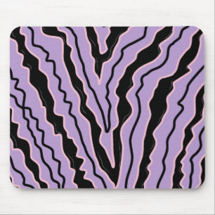 Abstrakter Lila Marble Boho Groovy Muster Mousepad