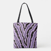Abstrakter Lila Marble Boho Groovy Muster Tasche (Rückseite)