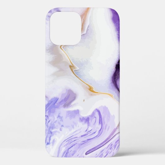 Abstrakter lila Marmor Case-Mate iPhone Hülle (Rückseite)