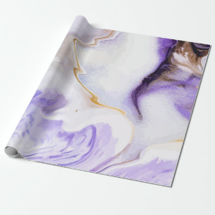 Abstrakter lila Marmor Geschenkpapier