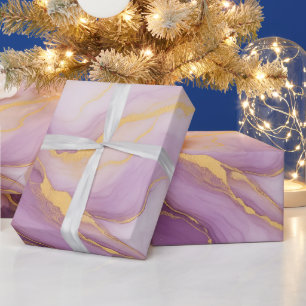 Abstrakter Lila Marmor Geschenkpapier