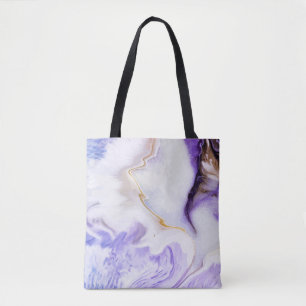 Abstrakter lila Marmor Tasche