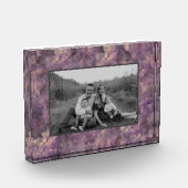 Abstrakter lila Quarzstein Fotoblock (Links)