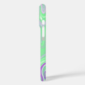 abstrakter lila und Limoner Marmor Case-Mate iPhone Hülle (Rückseite / Links)