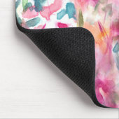 Abstrakter lila Watercolor-Blumenhintergrund Mousepad (Ecke)