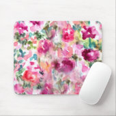Abstrakter lila Watercolor-Blumenhintergrund Mousepad (Mit Mouse)