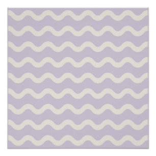 Abstrakter Lila Wavy Strip Minimalistische Mauer K Poster
