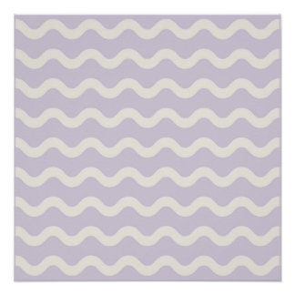 Abstrakter Lila Wavy Strip Minimalistische Mauer K Poster