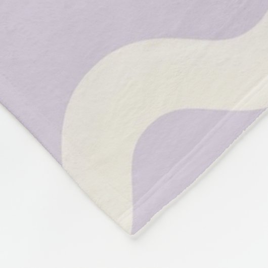 Abstrakter Lila Wavy Strip Moderner Frühling Somme Fleecedecke (Ecke)
