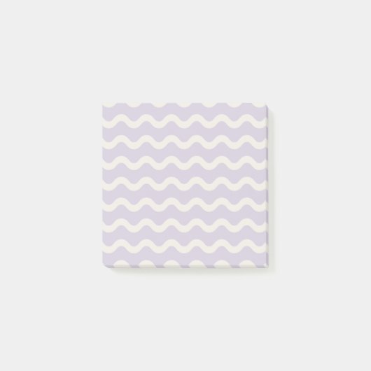 Abstrakter Lila Wavy Strip Moderner Minimalistisch Post-it Klebezettel (Vorderseite)
