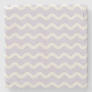 Abstrakter Lila Wavy Strip Moderner Trinkbehälter Steinuntersetzer