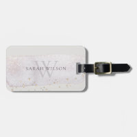 Abstrakter Lilac Brush Stoß Monogram Glitzer