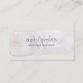 Abstrakter Lilac Brush Stoß Monogram Glitzer Visitenkarte (Vorderseite)