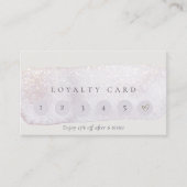 Abstrakter Lilac Pinsel Stock 6 Punch Loyalität Visitenkarte (Vorderseite)