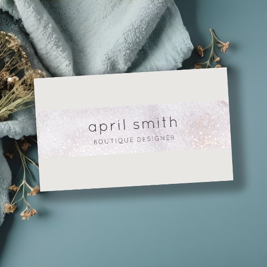 Abstrakter Lilac Pinselstrich Wasserfarbener Glitz Visitenkarte