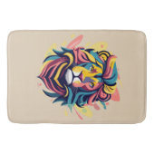 Abstrakter Lion Head Art Badematte (Vorderseite)