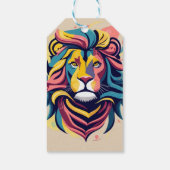Abstrakter Lion Head Art Geschenkanhänger (Rückseite)