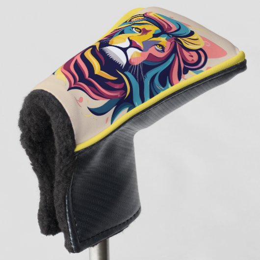 Abstrakter Lion Head Art Golf Headcover (3/4 Vorderseite)