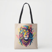 Abstrakter Lion Head Art Tasche (Vorderseite)