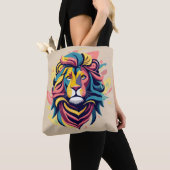 Abstrakter Lion Head Art Tasche (Von Nahem)
