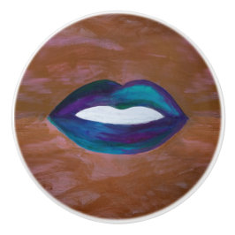 Abstrakter Lippenstift | Girl Lips Kiss XOXO Diva  Keramikknauf