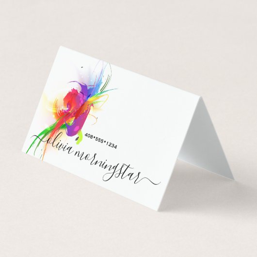 Abstrakter Lorikeet-QR-Code Visitenkarten (Vorderseite)