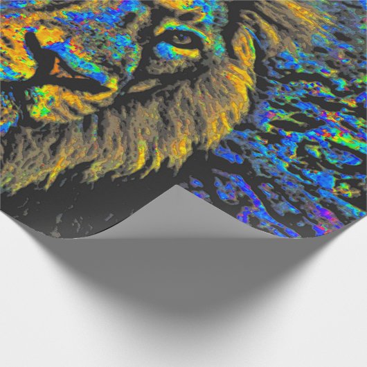 abstrakter Löwe Geschenkpapier (Ecke)