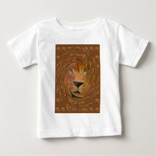 Abstrakter Löwen-Safari-Kunstausdruck Baby T-shirt