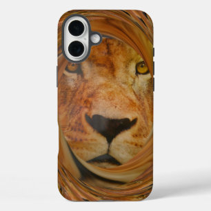 Abstrakter Löwensafari-Kunstausdruck iPhone 16 Plus Hülle