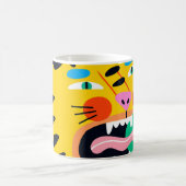 Abstrakter lustiger Tiger Kaffeetasse (Mittel)