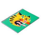 Abstrakter lustiger Tiger Notizblock (Linke Seite)