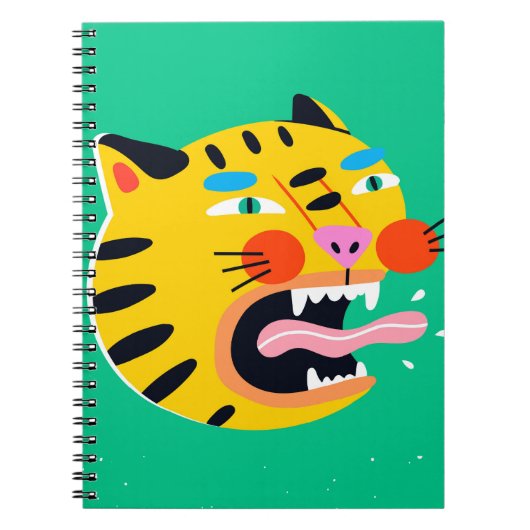 Abstrakter lustiger Tiger Notizblock (Vorderseite)