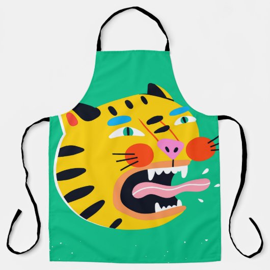 Abstrakter lustiger Tiger Schürze (Vorderseite)
