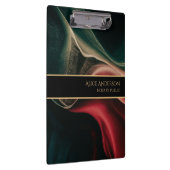 Abstrakter Luxus in schwarz grün Klemmbrett (Rechts)