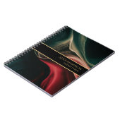 Abstrakter Luxus in schwarz-grün Notizblock (Linke Seite)