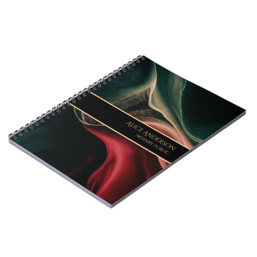 Abstrakter Luxus in schwarz-grün Notizblock (Linke Seite)