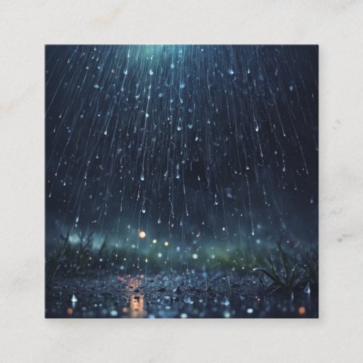 Abstrakter magischer Regen, Universum, Sterne Quadratische Visitenkarte (Vorderseite)