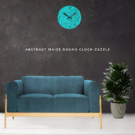 Abstrakter Mais Runde Wanduhr