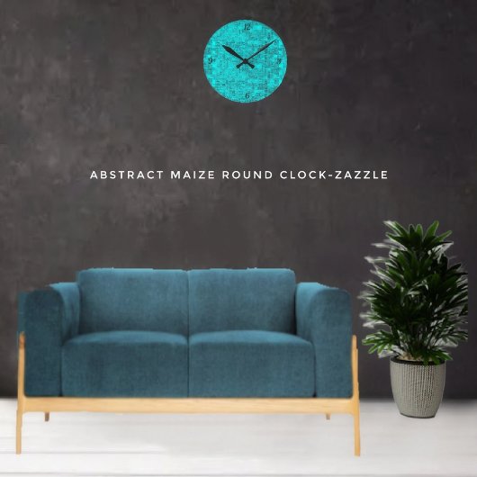 Abstrakter Mais Runde Wanduhr