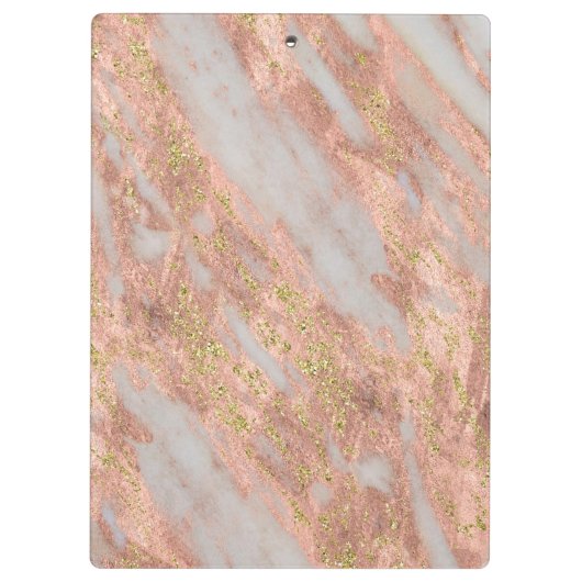 Abstrakter Makeup-Künstler aus rosa Marmor Klemmbrett (Rückseite)