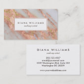 Abstrakter Makeup-Künstler aus rosa Marmor Visitenkarte (Vorne/Hinten)