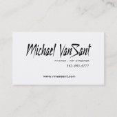 "Abstrakter" Maler, grafischer Künstler, Visitenkarte (Rückseite)