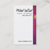 "Abstrakter" Maler, grafischer Künstler, Visitenkarte (Rückseite)