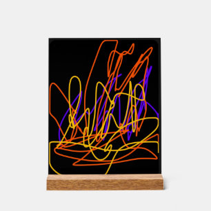 Abstrakter Malneon auf Acrylkunstkunst Acrylschild