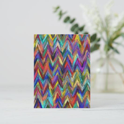 Abstrakter Malstil Postkarte (Stehend Vorderseite)