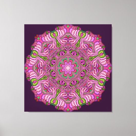 Abstrakter Mandala Canvas-Druck Rosa-Pop Leinwanddruck (Vorderseite)