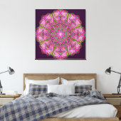 Abstrakter Mandala Canvas-Druck Rosa-Pop Leinwanddruck (Insitu (Schlafzimmer))